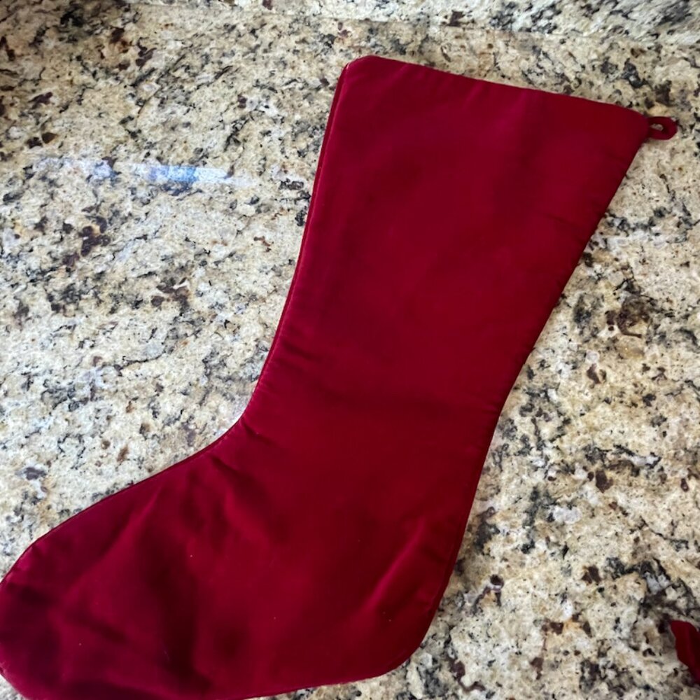 Embroidered Christmas Ribbon Stocking (large) - Picture 3 of 5